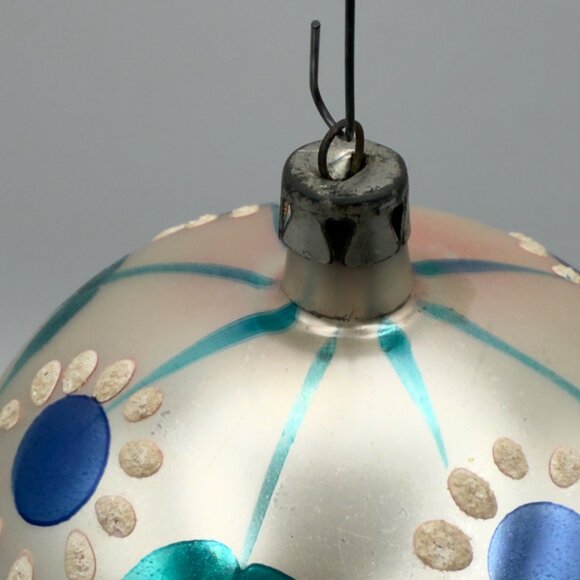 Fantasia Jumbo Mercury Glass Vintage Christmas Ornament Poland Flower Daisy - Picture 7 of 11